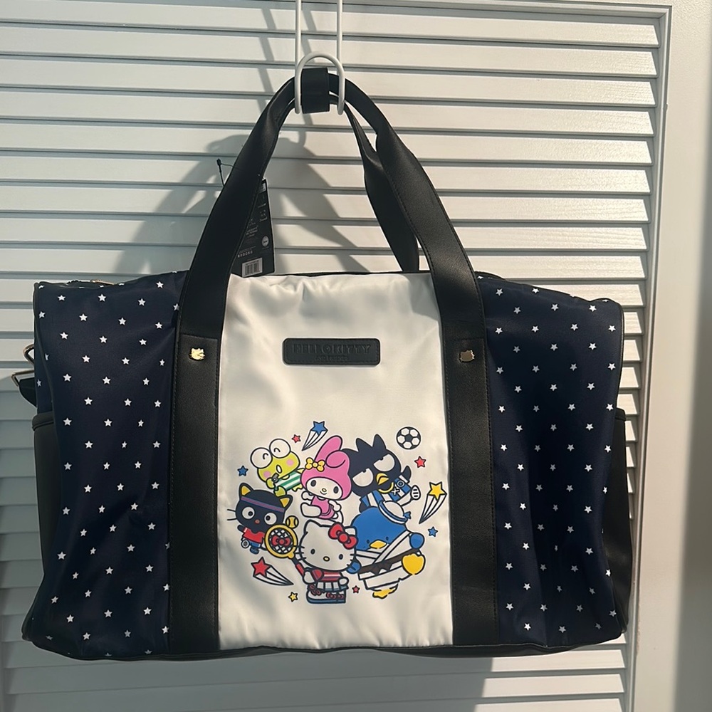 NWT Hello Kitty & Friends weekend Travel/Carryon Bag with outside pockets.